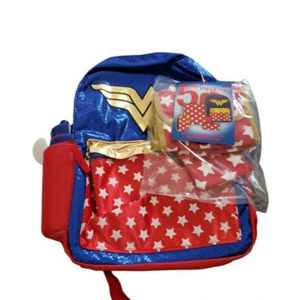 Bioworld Wonder Woman 5 Piece Backpack School Book Bag Set